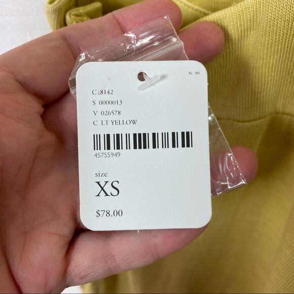 Free People Beach Light Yellow Sunrise Pinafore Jumper Sz.XS NWT - Picture 9 of 16